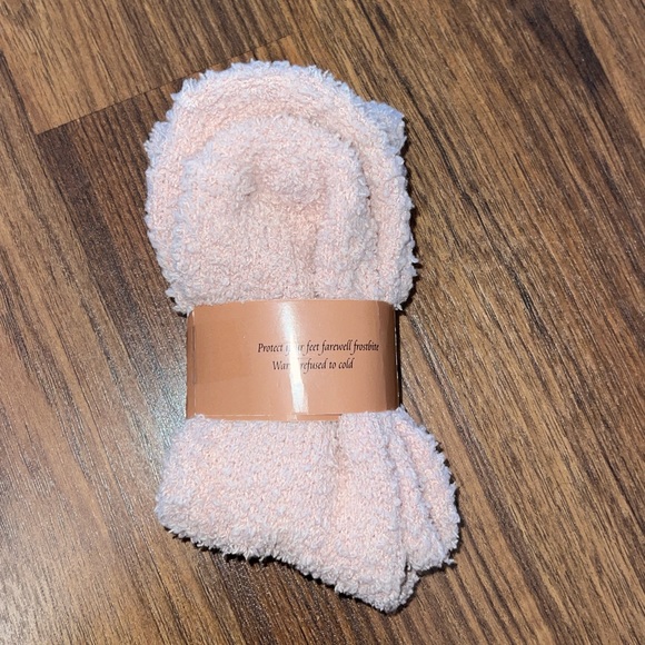 Pink Fuzzy Socks - Picture 2 of 2